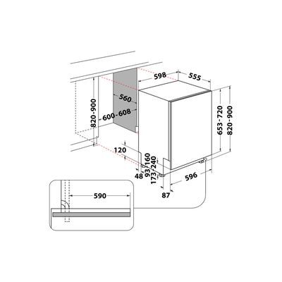 Whirlpool-Lavastoviglie-Da-incasso-WRIC-3C26--P-Totalmente-integrato-E-Technical-drawing