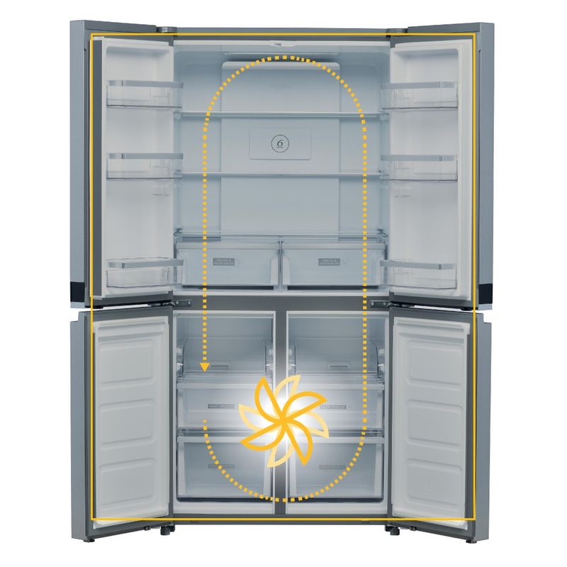 Whirlpool Side by side A libera installazione WQ9 B1L Inox Frontal open