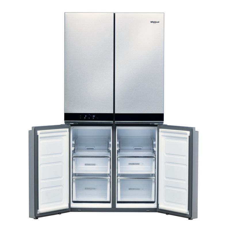 Whirlpool Side by side A libera installazione WQ9 B1L Inox Perspective open