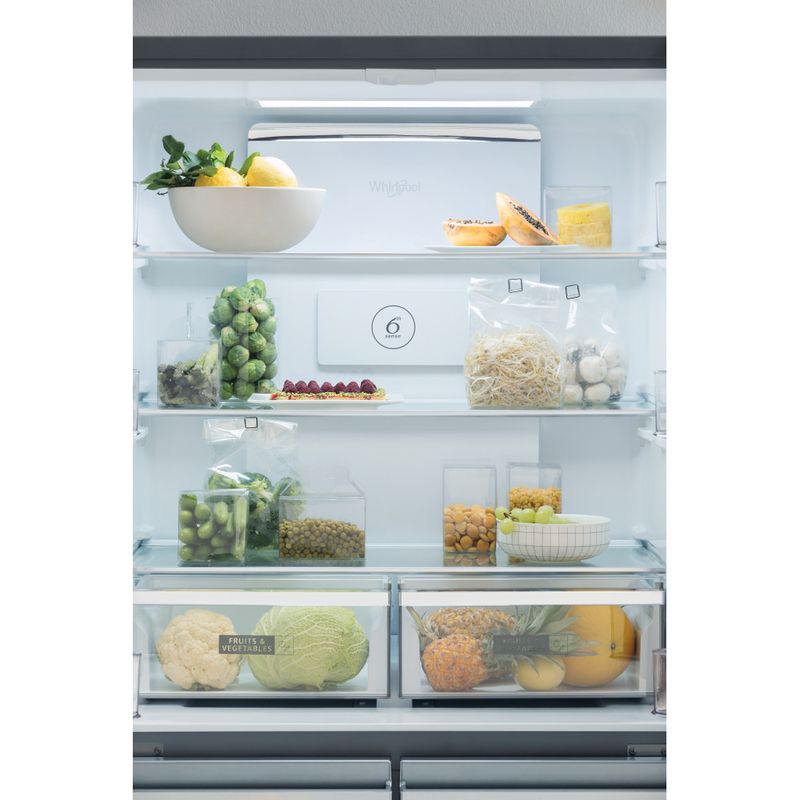 Whirlpool Side by side A libera installazione WQ9 B1L Inox Drawer