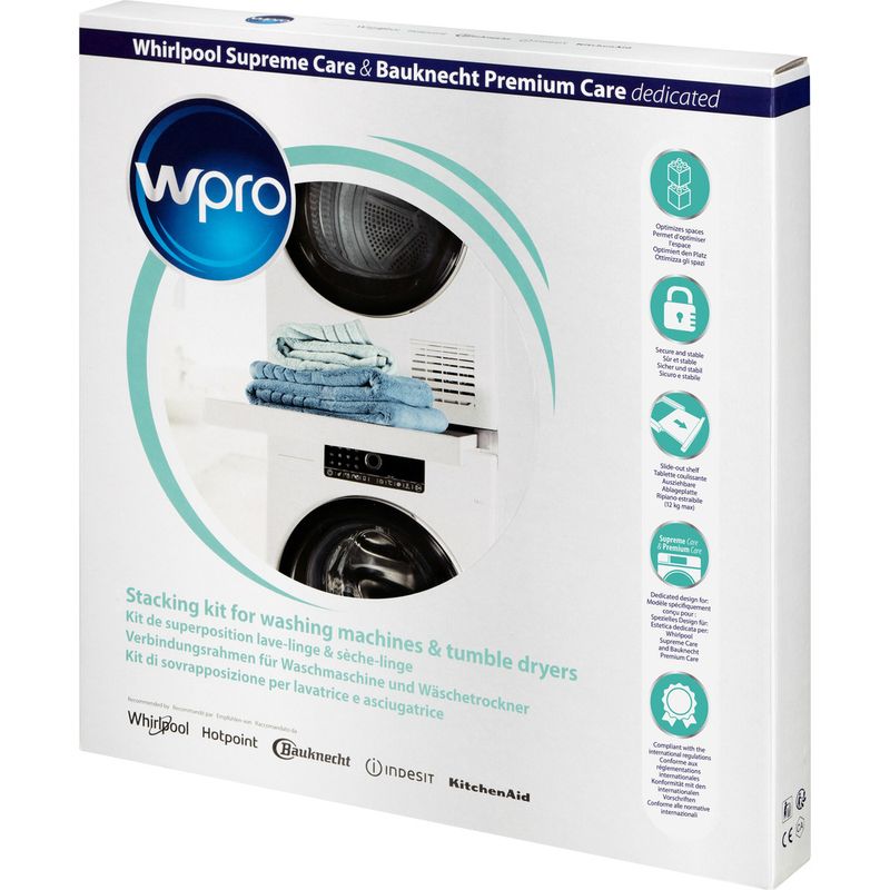 KIT SOVRAPPOSIZIONE LAVATRICE E ASCIUGATRICE UNIVERSALE SUPPORTO Wpro  C00565134