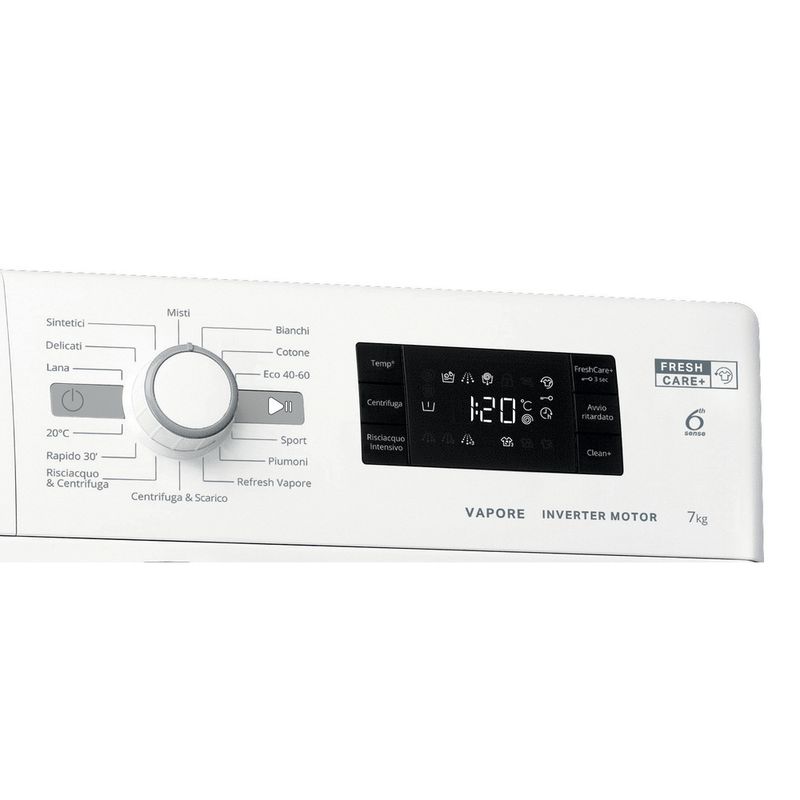 Whirlpool-Lavabiancheria-A-libera-installazione-FSB-723V-S-IT-N-Bianco-Carica-frontale-D-Control-panel
