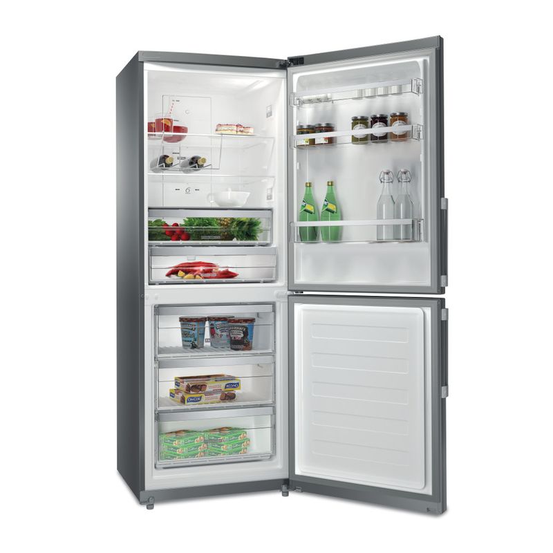 Whirlpool Combinazione Frigorifero/Congelatore A libera installazione WB70E 973 X Optic Inox 2 porte Perspective open