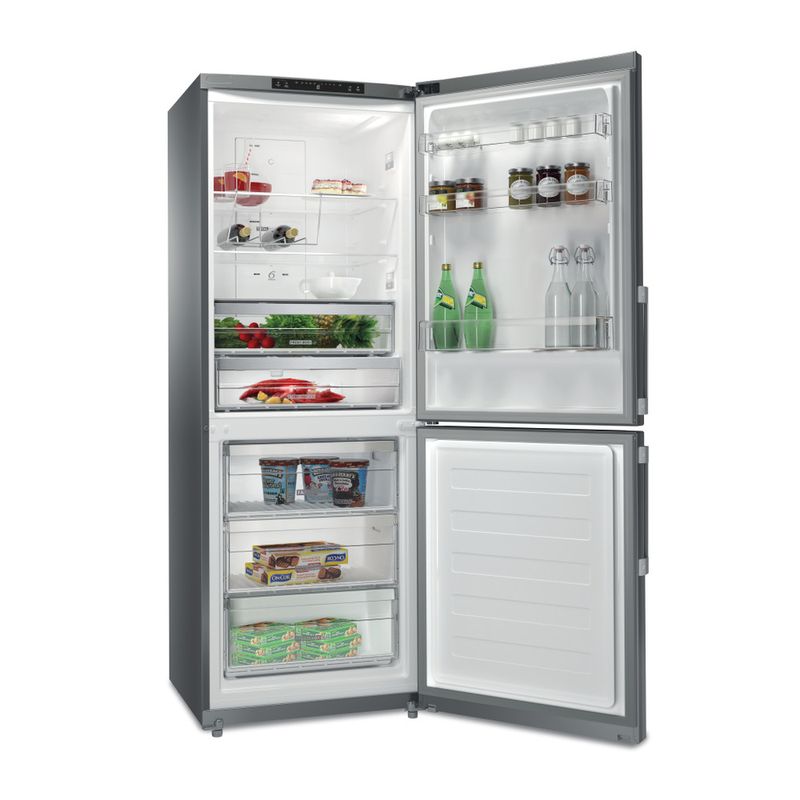 Combinazione frigo-congelatore Miro XL Frigorifero, 249 l, Scomparto  congelatore: 69 l, Frigorifero: 180 l, 4 ripiani in vetro / 4 scomparti  porta / Scomparto Crisp, 3 cesti congelatore