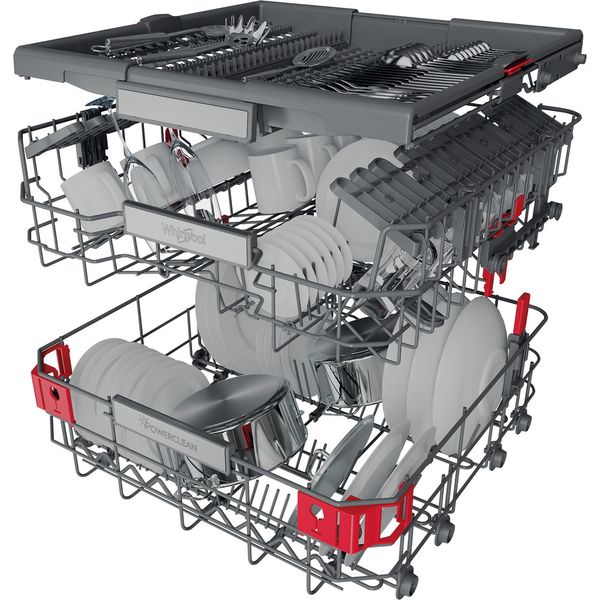 Whirlpool Lavastoviglie Da incasso WIO 3O540 PELG Totalmente integrato B Technical Translucent