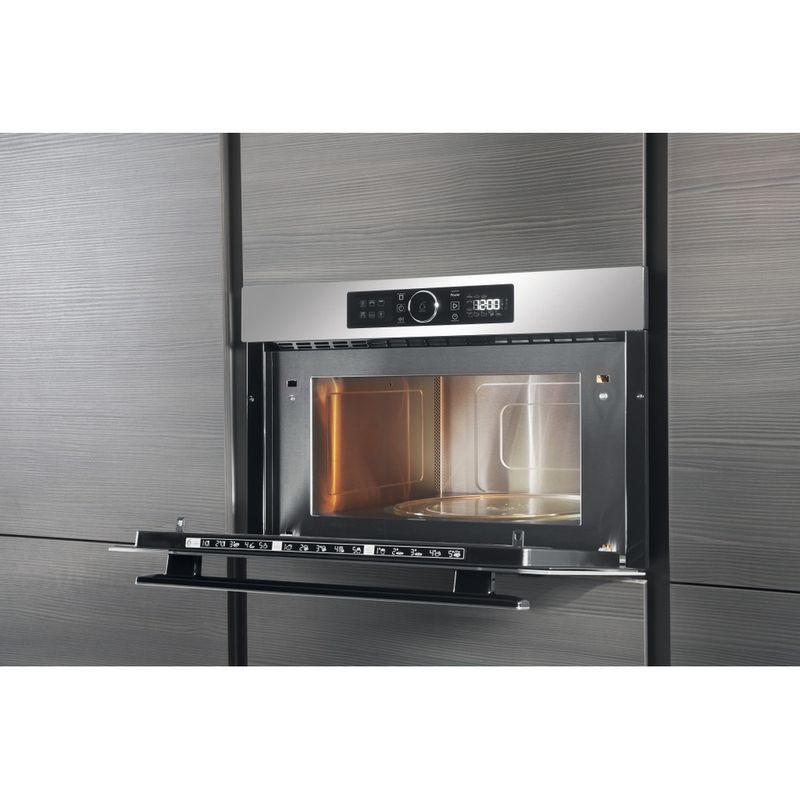 Whirlpool Microonde Da incasso AMW 730/IX Stainless Steel Elettronico 31 Microonde + grill 1000 Lifestyle perspective open