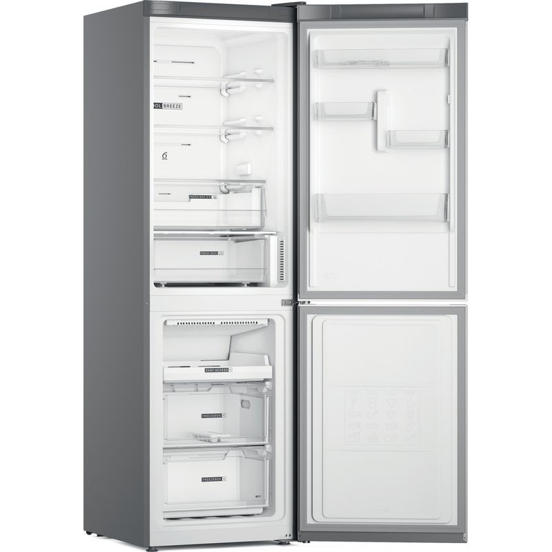 Whirlpool Combinazione Frigorifero/Congelatore A libera installazione W7X 82O OX Optic Inox 2 porte Frontal