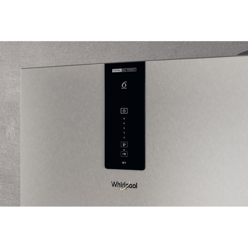 Whirlpool Combinazione Frigorifero/Congelatore A libera installazione W7X 82O OX Optic Inox 2 porte Control panel