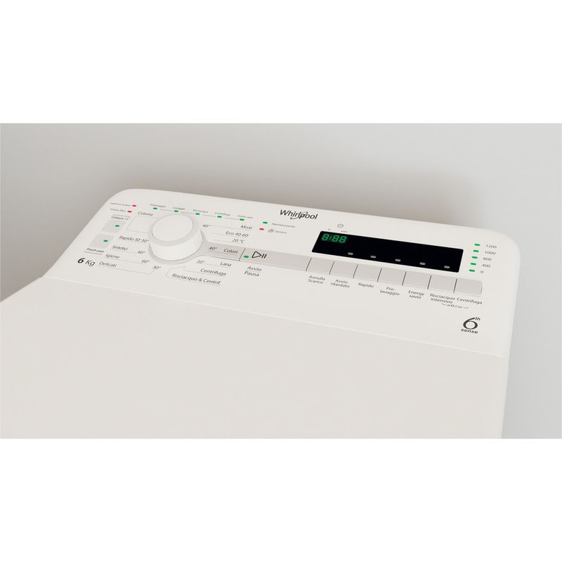 Whirlpool Lavabiancheria A libera installazione TDLR 6240S IT Bianco Carica dall'alto C Lifestyle control panel