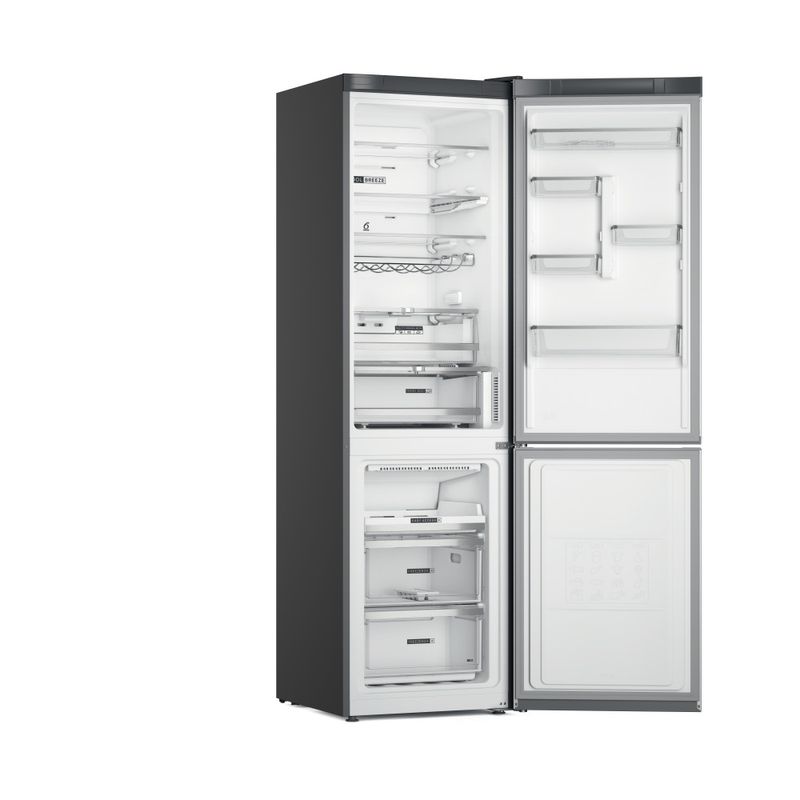 Whirlpool Combinazione Frigorifero/Congelatore A libera installazione W7X 94T SX Saturn Steel 2 porte Perspective open