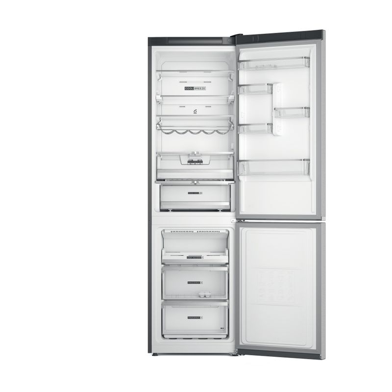 Whirlpool Combinazione Frigorifero/Congelatore A libera installazione W7X 94T SX Saturn Steel 2 porte Frontal open