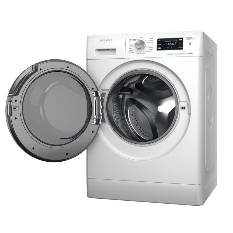 Whirlpool Lavasciugabiancheria A libera installazione FFWDB 96436 SV IT Bianco Carica frontale Perspective open