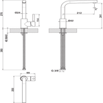 Whirlpool-Rubinetto-A-libera-installazione-FAS-008-IX-Cromo-Technical-drawing
