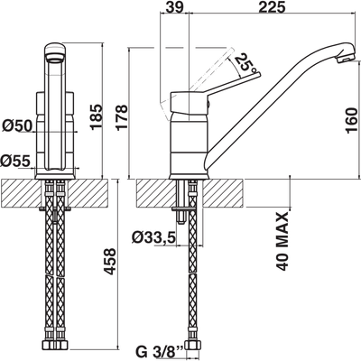 Whirlpool-Rubinetto-A-libera-installazione-FAS-004-IX-Cromo-Technical-drawing