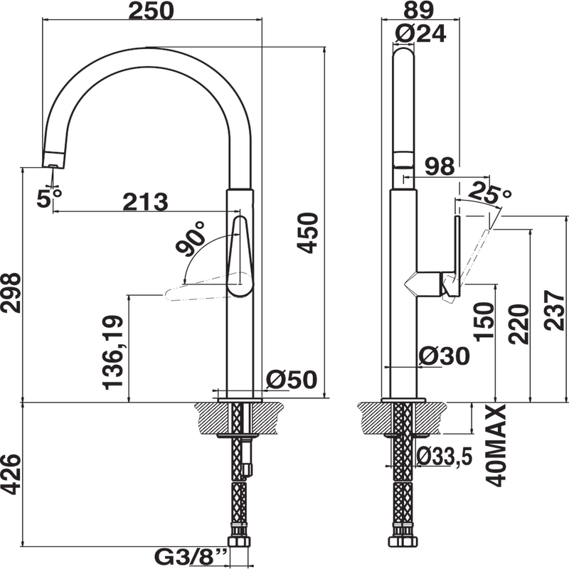 Whirlpool-Rubinetto-A-libera-installazione-FAA-008-WH-Technical-drawing