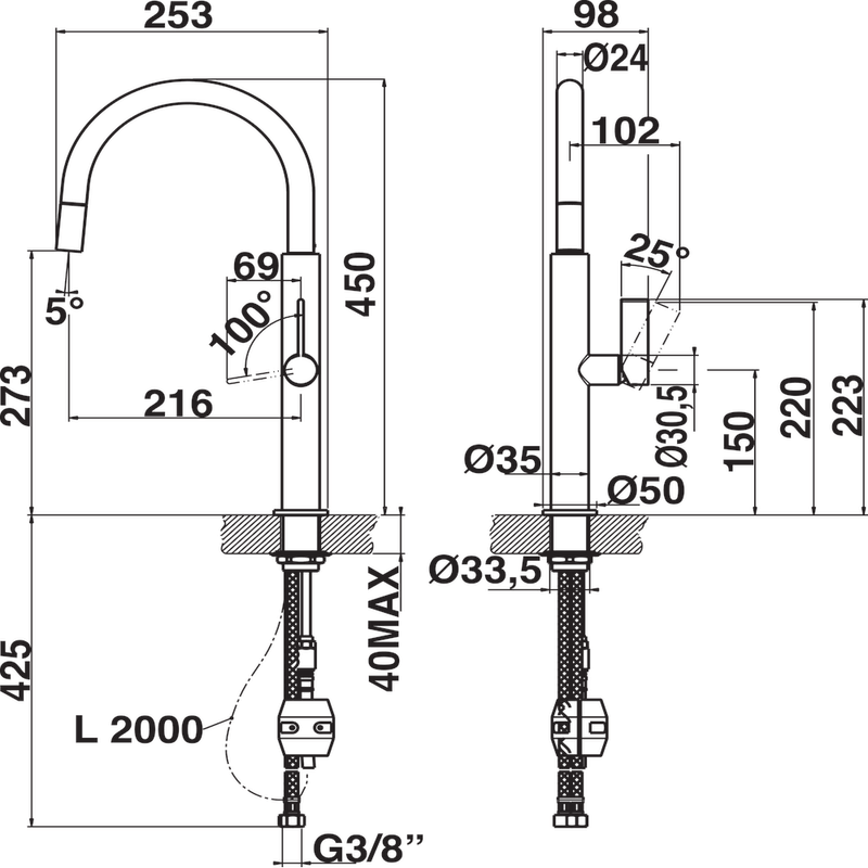 Whirlpool-Rubinetto-A-libera-installazione-FAF-015-IX-Cromo-Technical-drawing