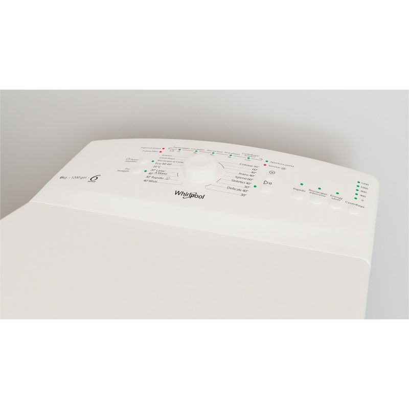 Whirlpool Lavabiancheria A libera installazione TDLR 6240L IT Bianco Carica dall'alto C Lifestyle control panel