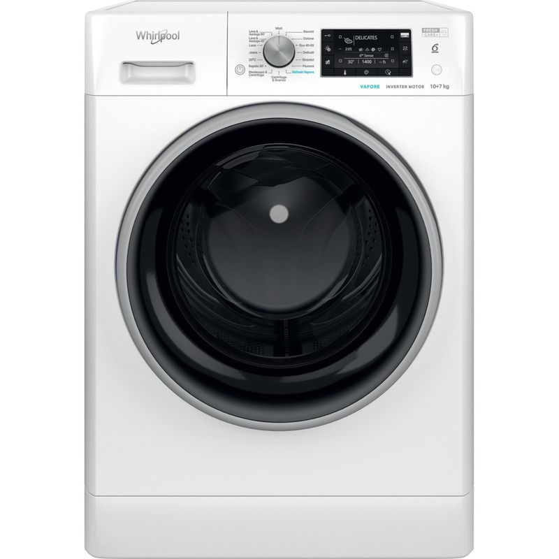 Whirlpool Lavasciugabiancheria A libera installazione FFWDD 107625 WBS IT Bianco Carica frontale Frontal