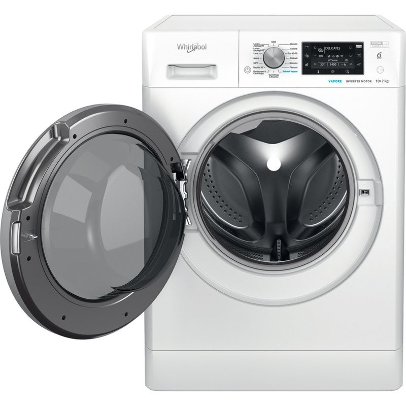 Whirlpool Lavasciugabiancheria A libera installazione FFWDD 107625 WBS IT Bianco Carica frontale Frontal open