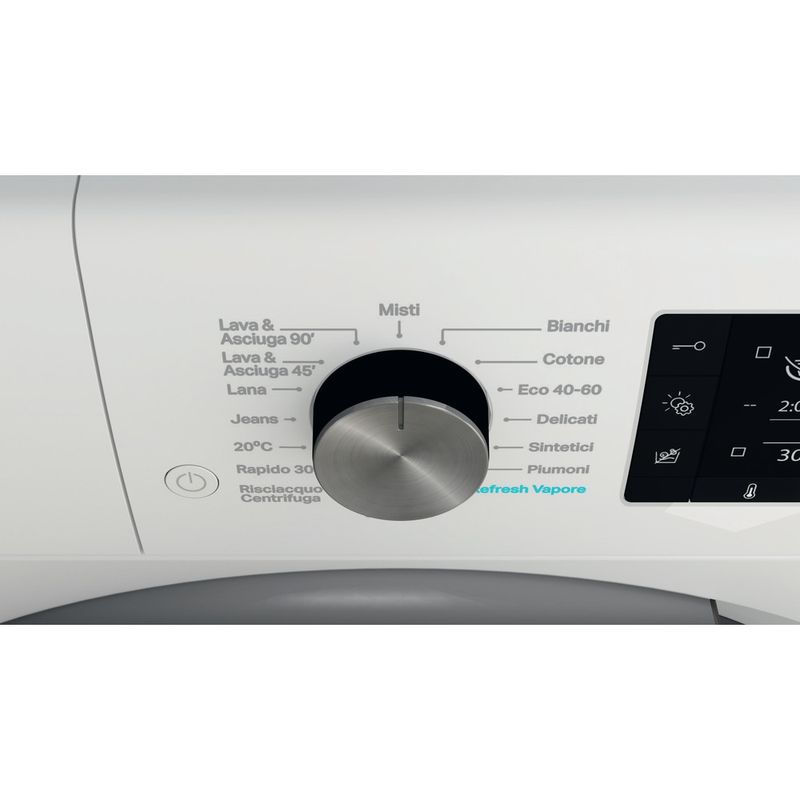 Whirlpool Lavasciugabiancheria A libera installazione FFWDD 107625 WBS IT Bianco Carica frontale Control panel