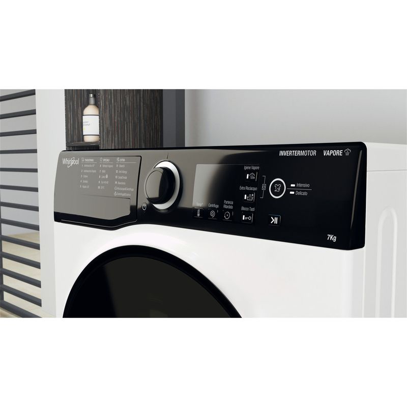 Whirlpool Lavabiancheria A libera installazione WSB 725 D IT Bianco Carica frontale B Lifestyle control panel