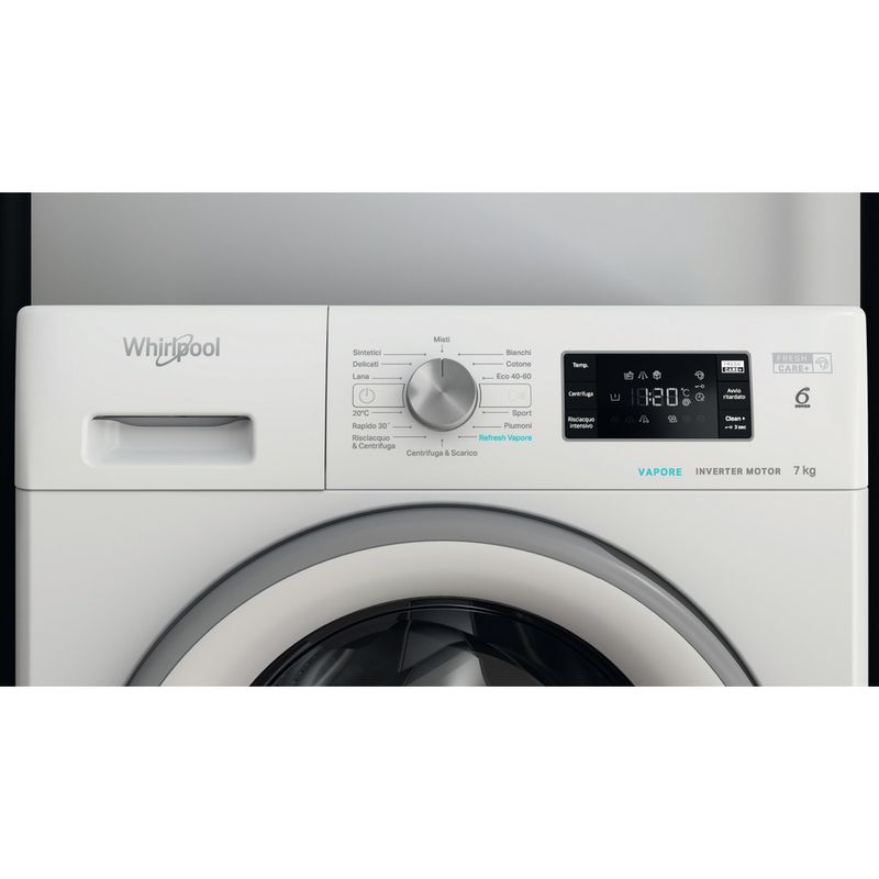 Whirlpool Lavabiancheria A libera installazione FFB 7258 SV IT Bianco Carica frontale B Control panel
