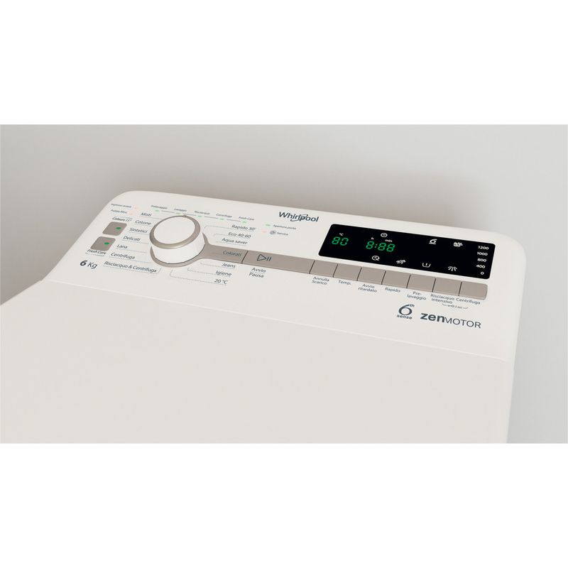 Whirlpool Lavabiancheria A libera installazione ZEN TDLR 6252BS IT Bianco Carica dall'alto B Lifestyle control panel