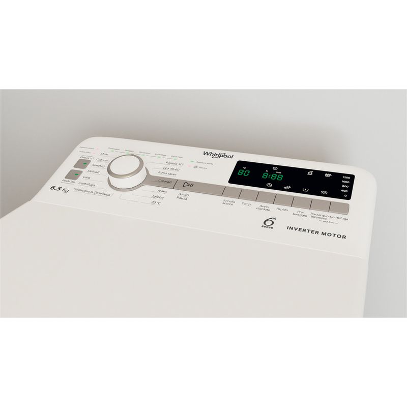 Whirlpool Lavabiancheria A libera installazione TDLR 65241BS IT Bianco Carica dall'alto C Lifestyle control panel