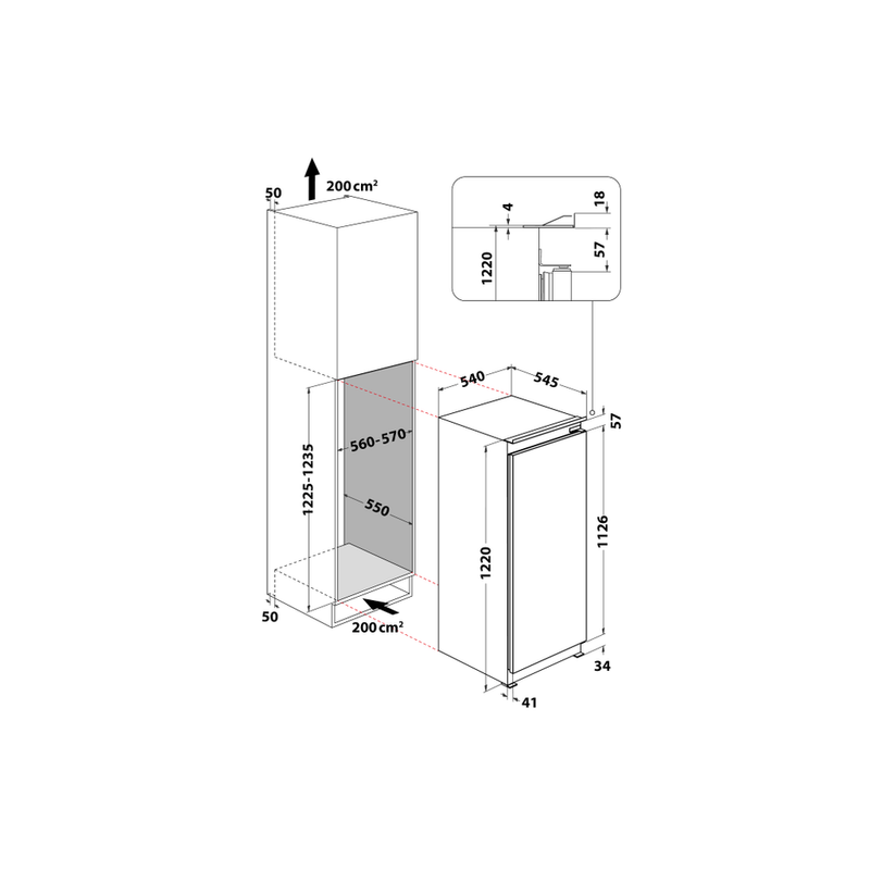 Whirlpool-Frigorifero-Da-incasso-ARG-7191-A--1-Inox-Technical-drawing