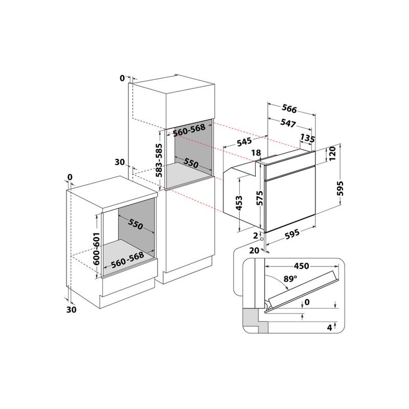 Whirlpool-Forno-Da-incasso-AKP-460-IX-Elettrico-A-Technical-drawing