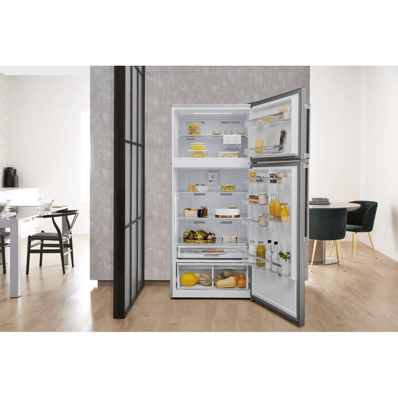 Whirlpool-Combinazione-Frigorifero-Congelatore-A-libera-installazione-W84TE-72-X-Inox-2-porte-Lifestyle-frontal-open