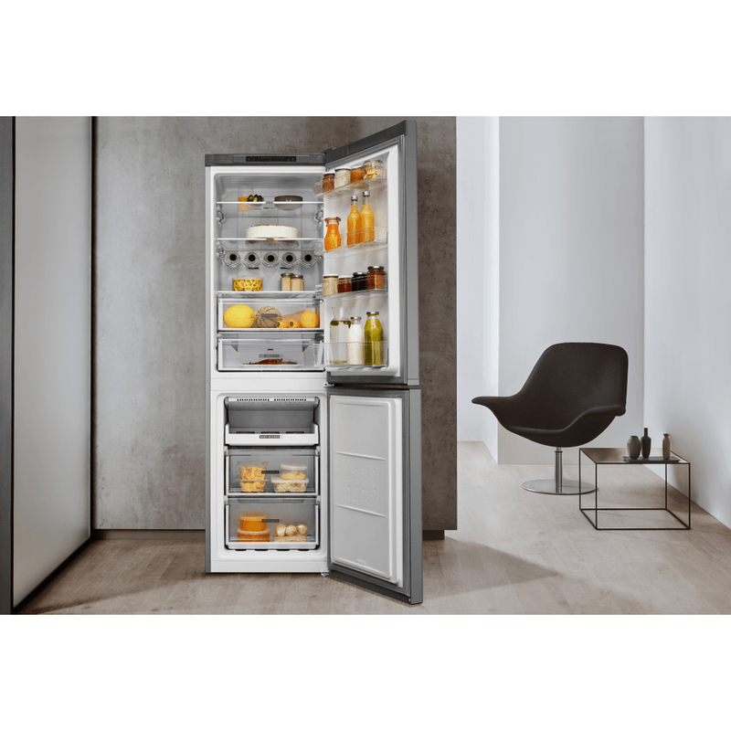 Whirlpool-Combinazione-Frigorifero-Congelatore-A-libera-installazione-W7-831A-OX-Optic-Inox-2-porte-Lifestyle-frontal-open