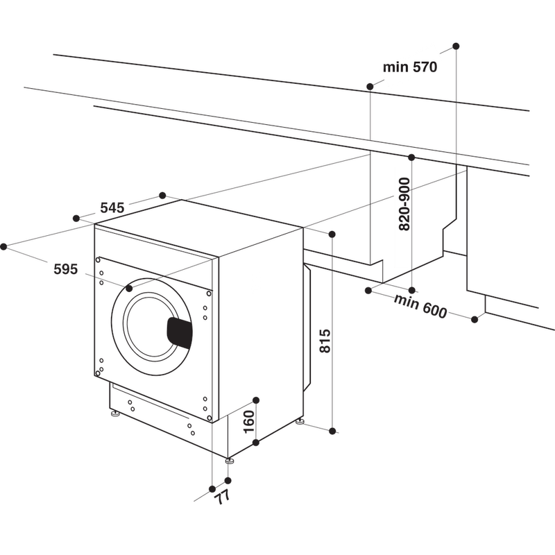 Whirlpool-Lavasciugabiancheria-Da-incasso-BI-WDWG-75148-EU-Bianco-Carica-frontale-Technical-drawing
