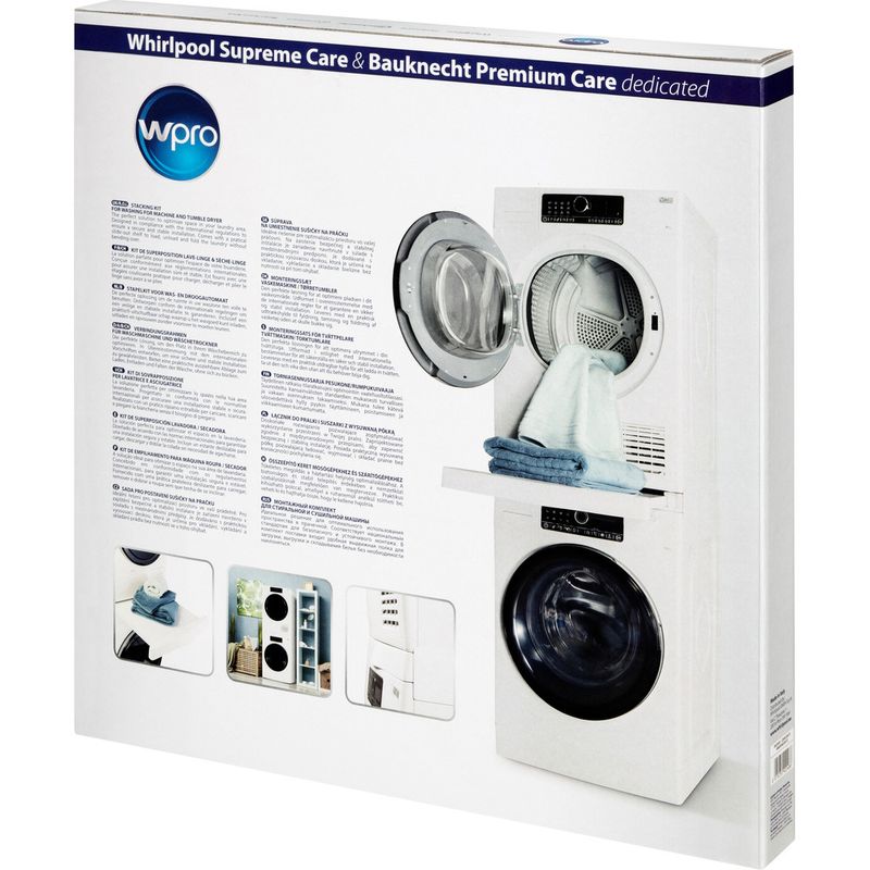 Kit di sovrapposizione per lavatrice e asciugatrice dedicato all'estetica  Supreme Care Hotpoint & Premium Care Bauknecht