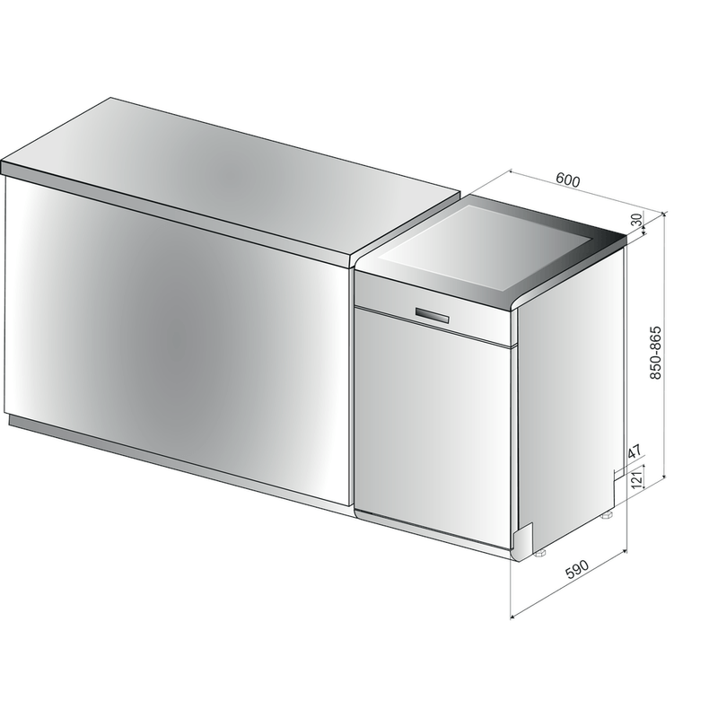 Whirlpool-Lavastoviglie-A-libera-installazione-WFF-4O33-DLTG-X---A-libera-installazione-D-Technical-drawing