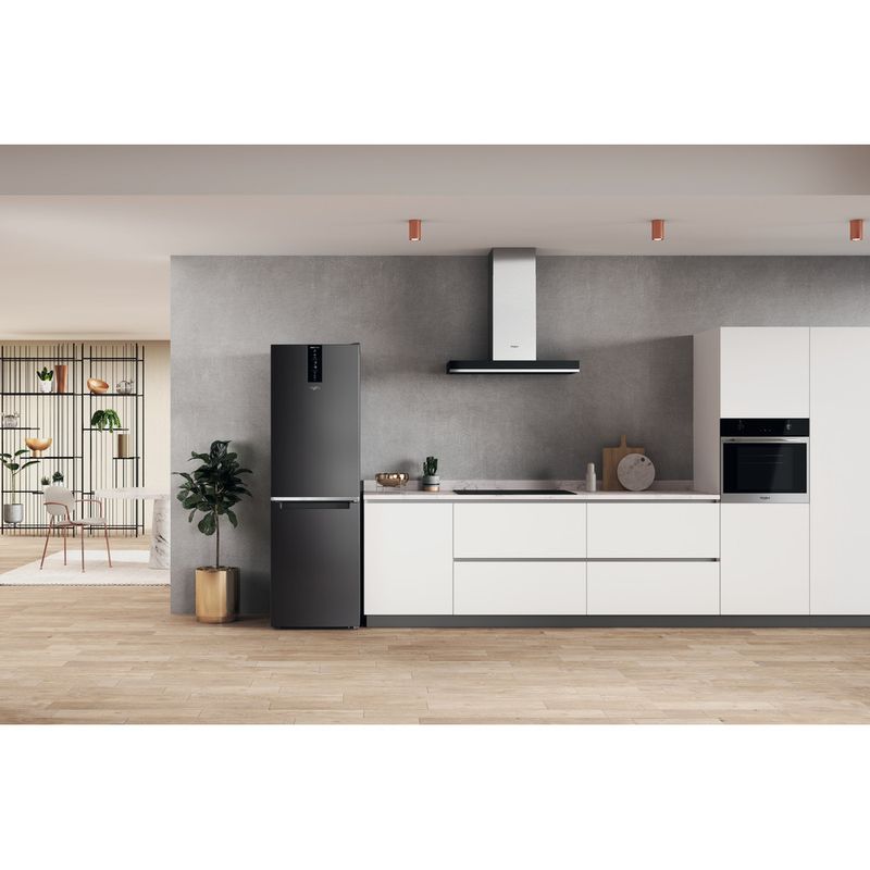 Whirlpool Combinazione Frigorifero/Congelatore A libera installazione W7X 83T KS Nero/inox 2 porte Lifestyle frontal