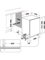 Whirlpool-Lavastoviglie-Da-incasso-W7I-HF60-TU-Totalmente-integrato-A-Technical-drawing