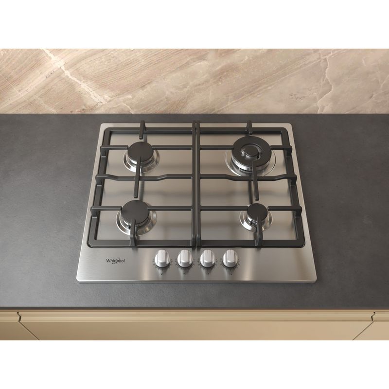 Whirlpool-Piano-cottura-TGML-661-IX-R-Inox-GAS-Lifestyle-frontal-top-down