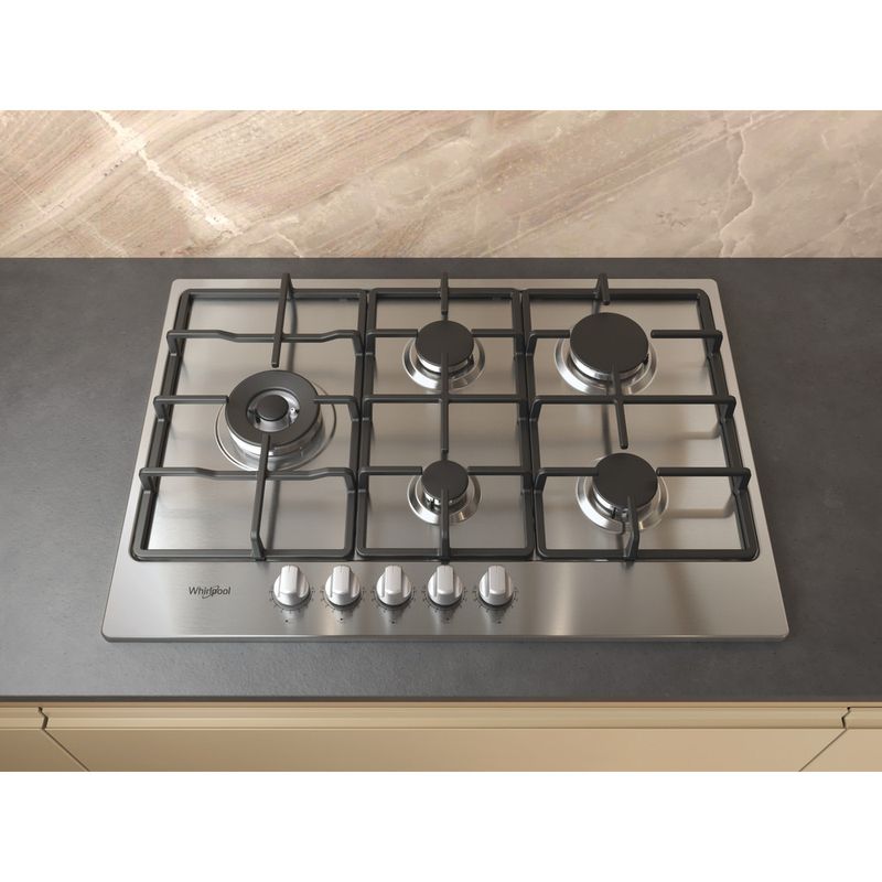 Whirlpool-Piano-cottura-TGML-761-IX-R-Inox-GAS-Lifestyle-frontal-top-down