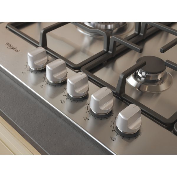 Whirlpool Piano cottura TGML 761 IX R Inox GAS Lifestyle control panel