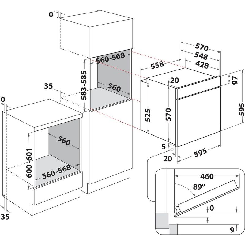 Whirlpool-Forno-Da-incasso-OMR35HR0B-Elettrico-A-Technical-drawing