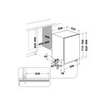 Whirlpool-Lavastoviglie-Da-incasso-W7I-HT58-T-Totalmente-integrato-B-Technical-drawing