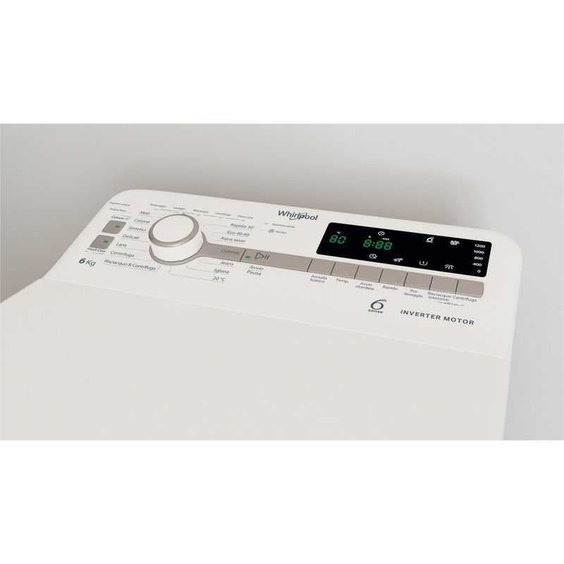 Whirlpool Lavabiancheria A libera installazione TDLR 6251BS IT Bianco Carica dall'alto B Lifestyle control panel