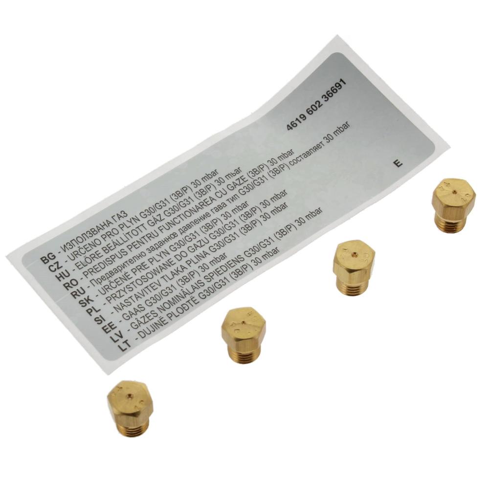 Kit Iniettori GPL G30 Originali Per Fornelli E Forni Indesit/Hotpoint