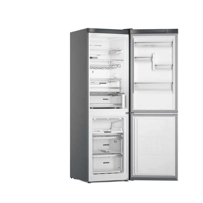 Whirlpool Combinazione Frigorifero/Congelatore A libera installazione W7X 83T MX Specchio/inox 2 porte Perspective open