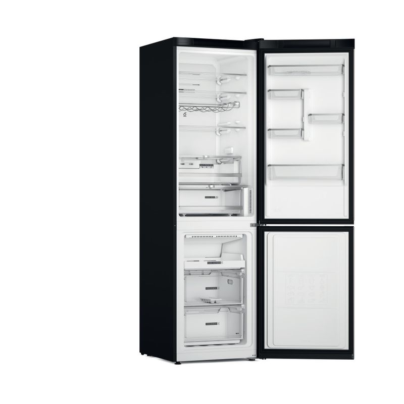 Whirlpool Combinazione Frigorifero/Congelatore A libera installazione W7X 93T KS Nero/inox 2 porte Perspective open