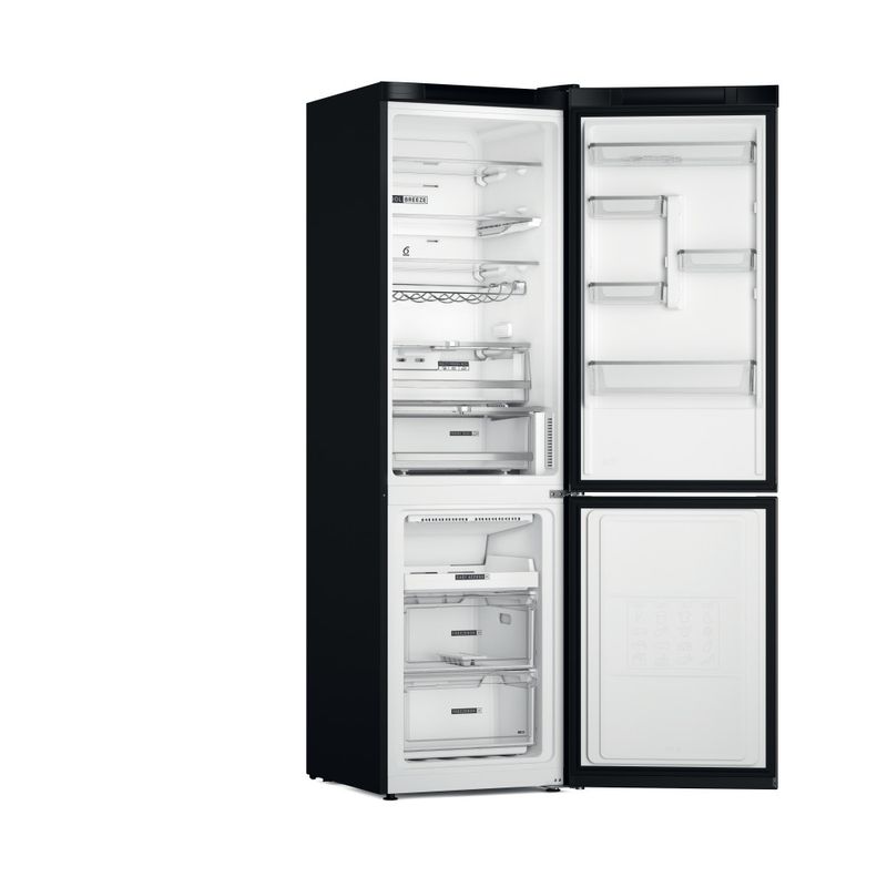 Whirlpool Combinazione Frigorifero/Congelatore A libera installazione W7X 94T KS Nero/inox 2 porte Perspective open