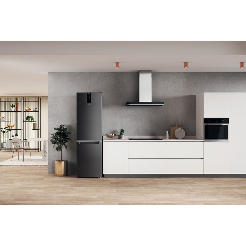 Whirlpool Combinazione Frigorifero/Congelatore A libera installazione W7X 94T KS Nero/inox 2 porte Lifestyle frontal