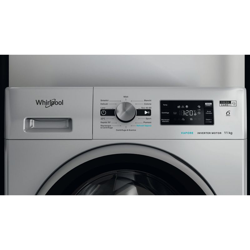 Whirlpool Lavabiancheria A libera installazione FFB 116 SILVER IT Argento Carica frontale A Control panel