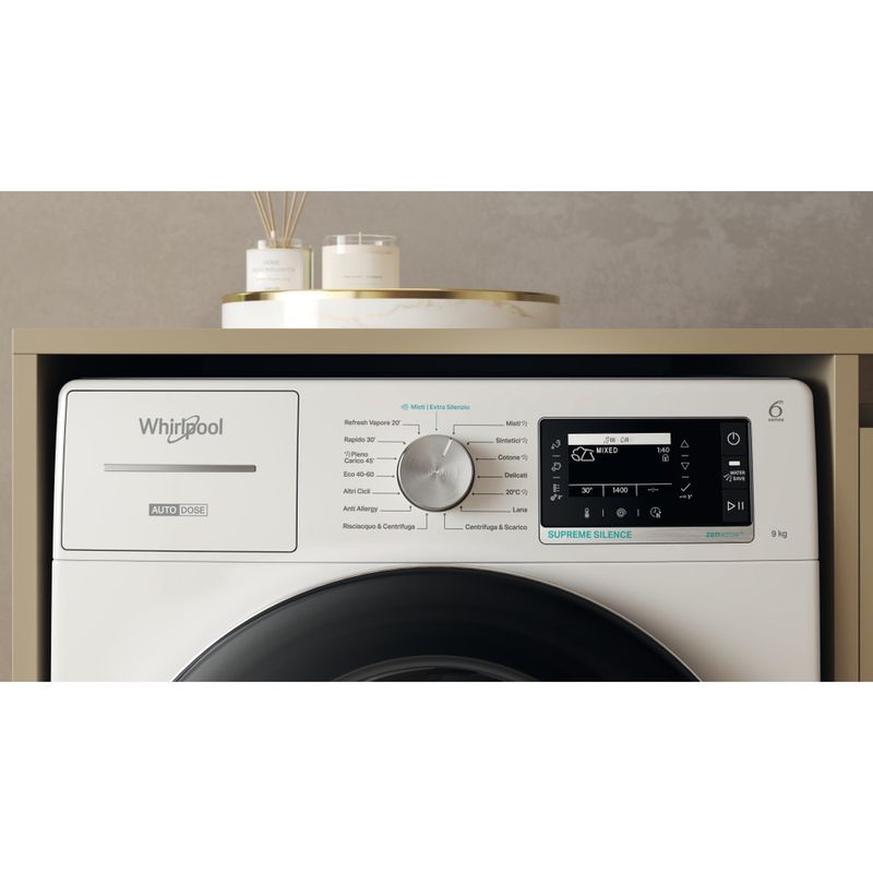 Whirlpool Lavabiancheria A libera installazione W8 99AD SILENCE IT Bianco Carica frontale A Control panel